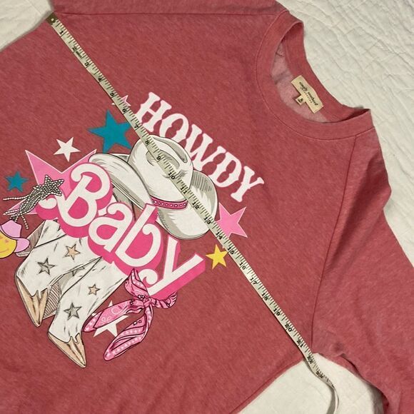 Simply Southern Howdy Baby Crewneck Sweater size Small - Picture 7 of 8